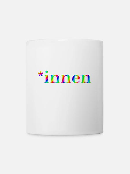*innen Geschenkidee pro Gendern Feminismus innen - Tasse - Weiß