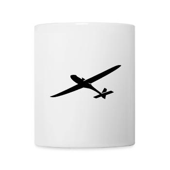 Sky Glider: Silhouette of a glider - Mug - white - Front