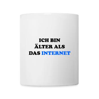 Ich bin älter als das Internet lustiger Spruch - Tasse - Weiß - Vorne
