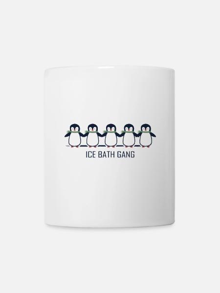 eisbader winterbader pinguin eisbaden - Tasse - Weiß