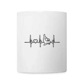 Blauwal-Herzschlag - Tasse - Weiß - Vorne