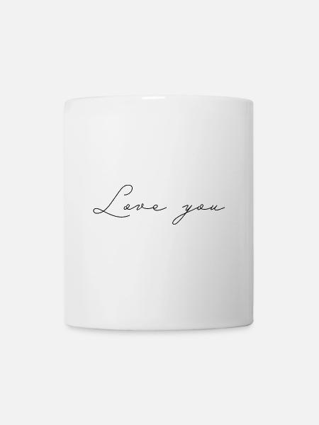 Love you - Tasse - Weiß