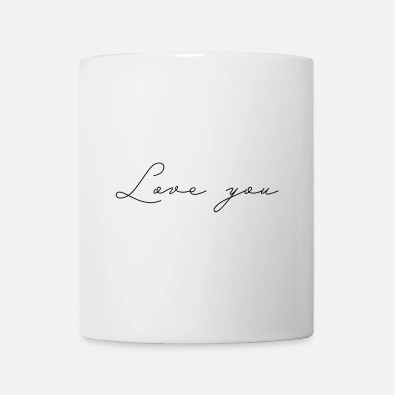 Love you - Tasse - Weiß