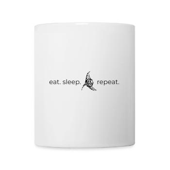 Eat. Sleep. [Manta]. Repeat. - Tasse - Weiß - Vorne