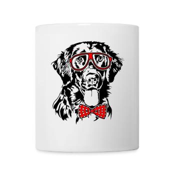 LUNETTES RETRIEVER À PELAGE PLAT Chiens Wilsigns - Mug blanc - blanc - Devant
