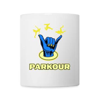parkour jump parkour traceur jumping streetart - Mug - white - Front