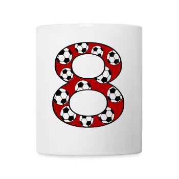 8th Birthday Football - Mug - white - Front