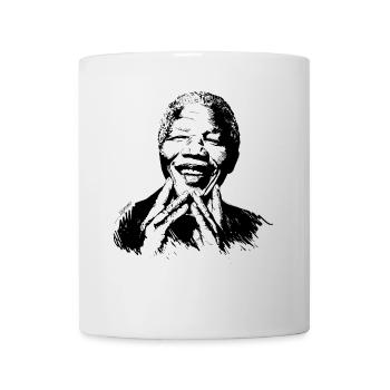 Nelson Mandela portrait dessiné - Mug blanc - blanc - Devant