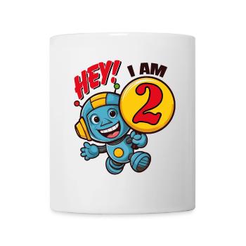 Ein Jahr kleiner süßer Roboter Kindergeburtstag - Tasse - Weiß - Vorne