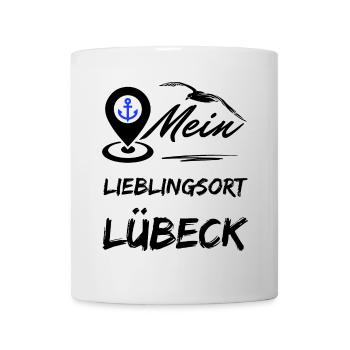 Lübeck mon endroit préféré-la ville hanséatique de Lübeck-Möwe - Mug blanc - blanc - Devant