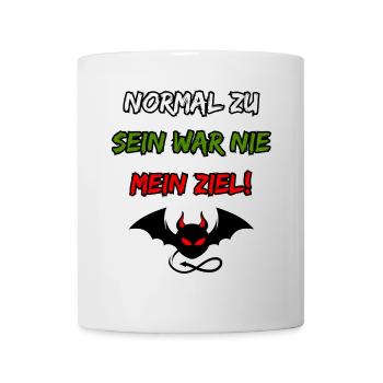 Normal zu sein war nie mein Ziel-Funny Teufelchen - Tasse - Weiß - Vorne