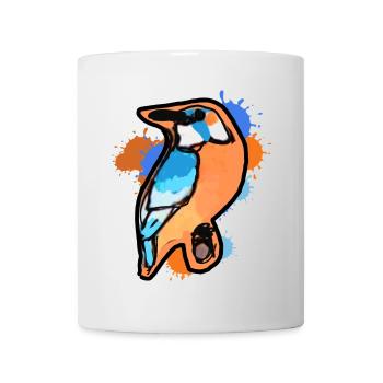 Martin-pêcheur, Dessin, Abstrait, Coloré, Oiseau, Graffiti - Mug blanc - blanc - Devant