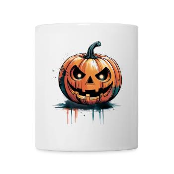 Citrouilles-lanternes d’Halloween - Mug blanc - blanc - Devant