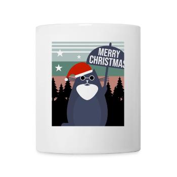 Merry Christmas Cat - Tasse - Weiß - Vorne