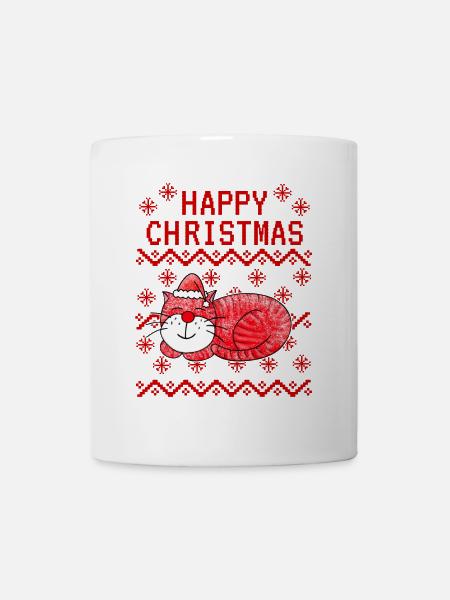 Cat Ugly Christmas, Cat Lover Xmas 2024 - Mug - white