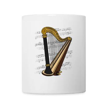 Harp Player Harpist String Musician - Mug - white - Front