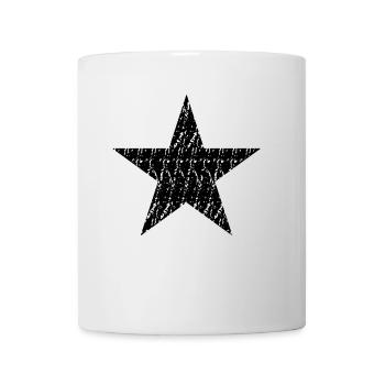 schwarzen Stern, black star, used look - Tasse - Weiß - Vorne