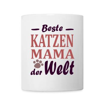 Beste Katzenmama auf der Welt Katze - Tasse - Weiß - Vorne