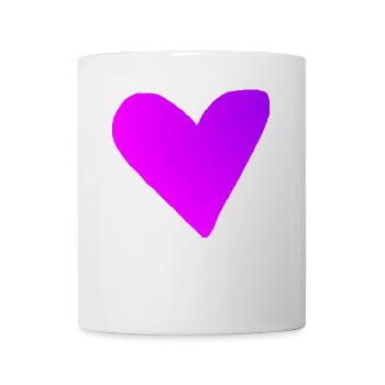 Heart Pink Pink Purple Gift Idea - Mug - white - Front