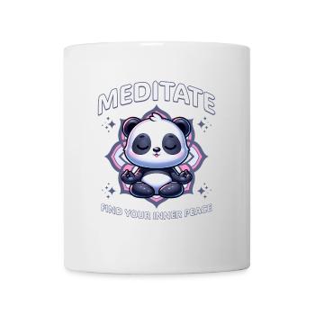 Meditate Panda Find Your Inner Peace - Mug - white - Front