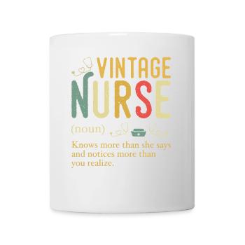 Vintage Krankenschwester Definition Lustig Registrierte Krankenpflege - Tasse - Weiß - Vorne