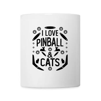 I Love Pinball & Cats pour les joueurs - Mug blanc - blanc - Devant