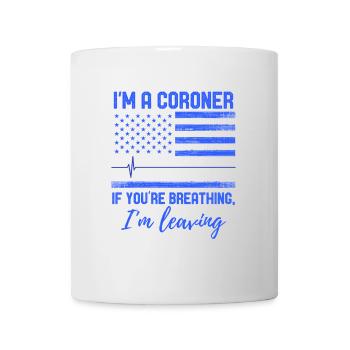 Forensik Gerichtsmediziner Schwarzer Humor Design - Tasse - Weiß - Vorne