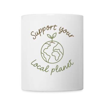 Support Your Local Planet – Eco-Style - Mug - white - Front