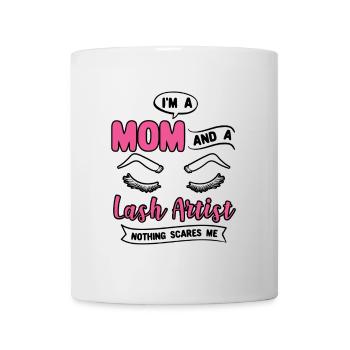 Mom & Lash Artist Make-Up Artist Humor - Tasse - Weiß - Vorne