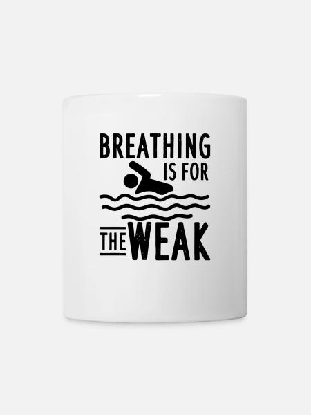 Nageur sans souffle instructeur de natation disant - Mug blanc - blanc