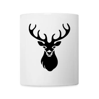 Hirschkopf schwarz - Tasse - Weiß - Vorne