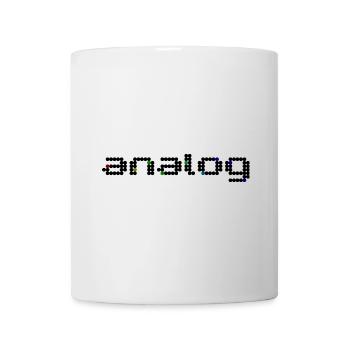 analogique 2 noir - Mug blanc - blanc - Devant