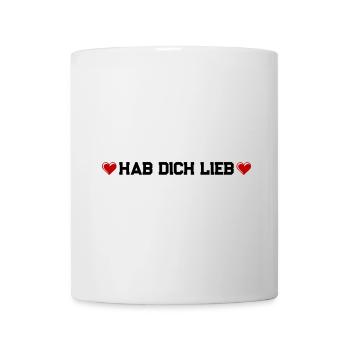 Hab Dich Lieb Herz Liebeserklärung - Tasse - Weiß - Vorne