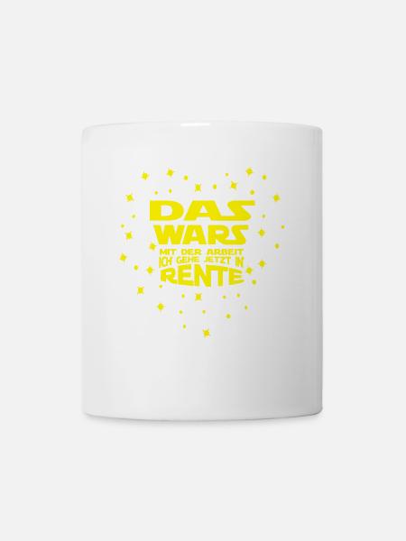 Arbeit das wars... Rente - Tasse - Weiß