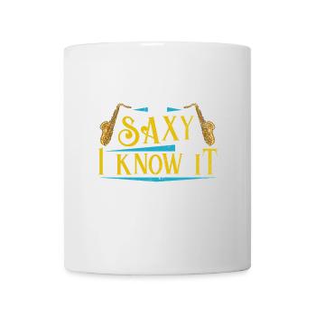 Lustig Saxophonist Saxofonistin Geschenk - Tasse - Weiß - Vorne