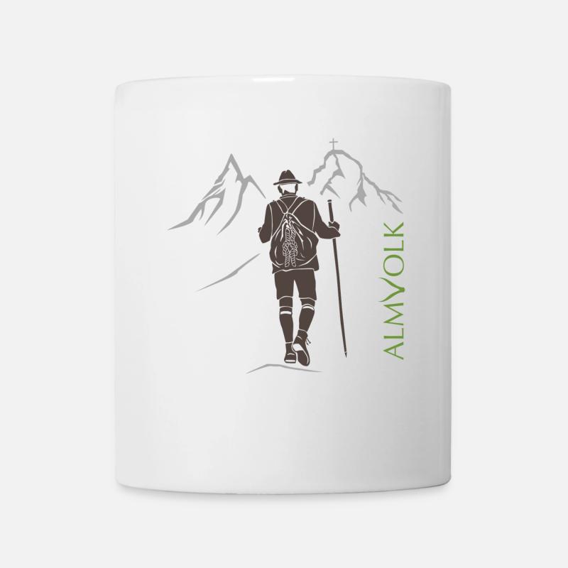 ALMVOLK Bergwanderer - Tasse - Weiß