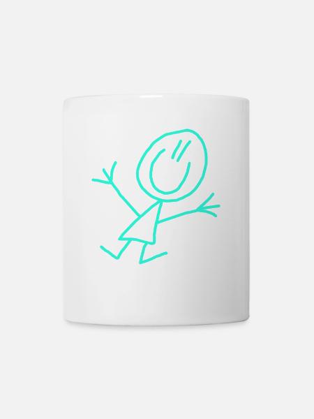 Strichmännchen Strichmännle - Tasse - Weiß