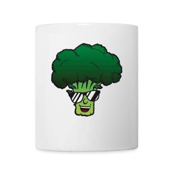 Broccoli mit Sonnenbrille - Tasse - Weiß - Vorne