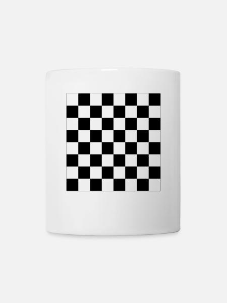 Schach Brett - Vector Design - Tasse - Weiß