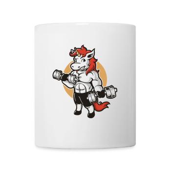Unicorn Muscular Hanteln - Tasse - Weiß - Vorne