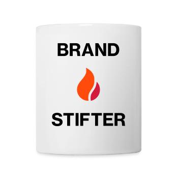 ★ Designfarben änderbar ★ Brandstifter (Feuer) - Tasse - Weiß - Vorne