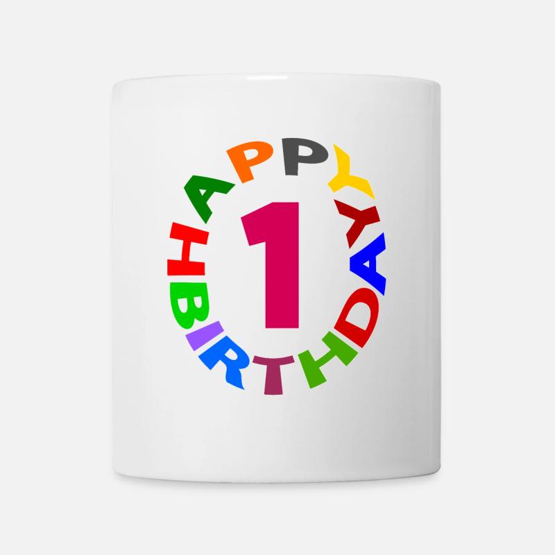 Happy Birthday 1 - Tasse - Weiß