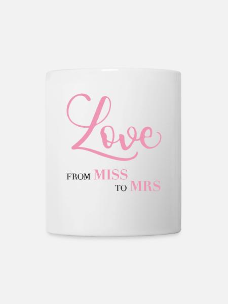 JGA From Miss to Mrs Bachelorette Party Bride - Mug - white