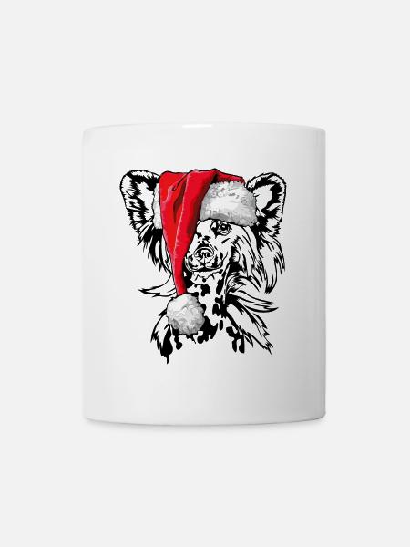 Santa Chinese Crested Dog Weihnachten Wilsigns - Tasse - Weiß