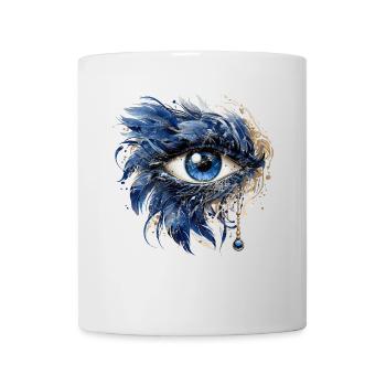 Blaues Schutz Auge Nazar Horusauge Alles sehendes - Tasse - Weiß - Vorne