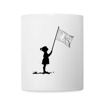 Friedenstaube Flaggenmotiv - Tasse - Weiß - Vorne