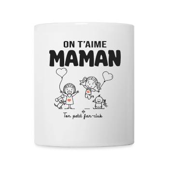 on aime maman cadeau papa 3 filles fête des mères - Mug blanc - blanc - Devant