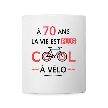 70 ans anniversaire vélo cadeau Vélo 70 Ans - Mug blanc - blanc - Devant