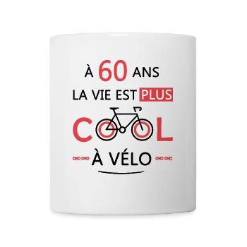 60 ans anniversaire vélo cadeau Vélo 60 Ans - Mug blanc - blanc - Devant