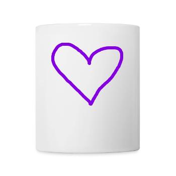 Coeur Violet Idée Cadeau Coeurs Violet - Mug blanc - blanc - Devant